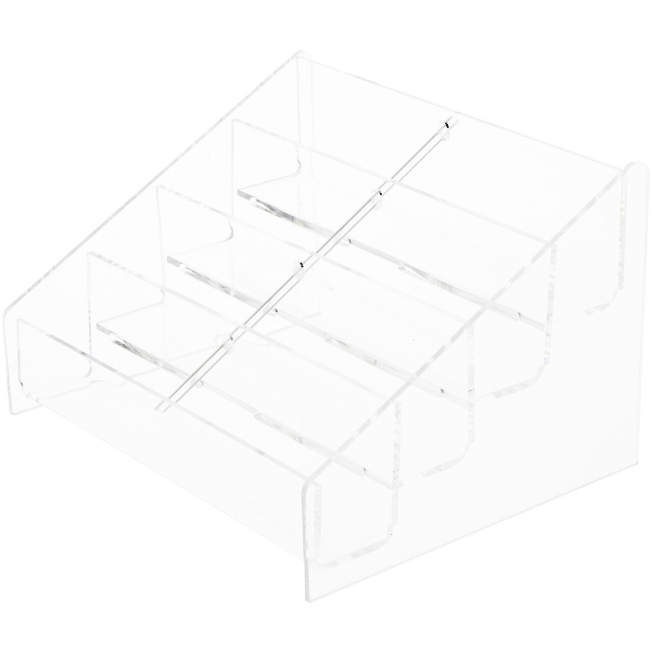 Plymor Clear Acrylic 8-Pocket Business Card Holder & Display (Horizontal) 4.75" H x 8" W x 6.25" D